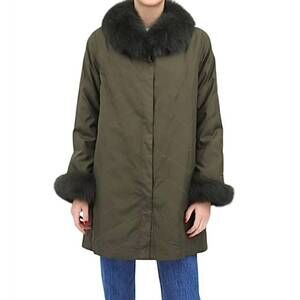 NEW DIOMI audrey reversible travel coat in loden